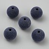 Flocky Plastic Beads LS-KY-WH20003-06C-1