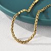 304 Stainless Steel Rope Chain Bracelets for Women BJEW-Q051-04G-2