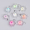 Transparent Acrylic and Glitter Powder Pendants TACR-T028-68-2