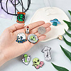 Sparkeads 8pcs 8 style Alien Theme Enamel Pins JEWB-SK0001-01-11