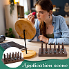 Wood Ring Organizer Display Stands with 12Pcs Sticks RDIS-WH0009-033-5