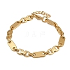 304 Stainless Steel Chain Bracelets for Women Men BJEW-Z143-28G-4