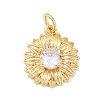 Brass Micro Pave Cubic Zirconia Pendants KK-H525-05E-G-1