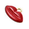 304 Stainless Steel Enamel Pendants STAS-P427-01G-2