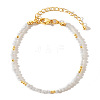 Retro Ethnic Style Round Natural White Aventurine Beaded Bracelets for Women OR1115-2-2