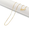 925 Sterling Silver Box Chain Adjustable Slider Necklaces for Women NJEW-U030-01G-02-4