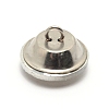 Glass Rhinestone Button BUTT-WH0015-21C-04-2