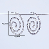 Elegant Spiral Brass Stud Earrings TL6766-4