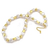 Rack Plating Brass & ABS Plastic Pearl Beads Beaded Necklaces for Women NJEW-C059-11G-1