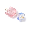 7Pcs Handmade Lampwork Pendants PALLOY-JF04245-02-4