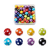 80Pcs 8 Colors Opaque Resin Beads RESI-CW0001-06B-1