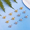 12Pcs 430 Stainless Steel Small Flower Connector Charms JX239A-4