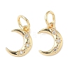 Brass Micro Pave Cubic Zirconia Pendants KK-D386-15G-02-1