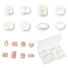 8 Pcs 8 Styles Polymer Clay Earring Cutters Kit ST-CJ0043-094-1