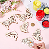 Butterfly Unfinished Wood Decorations for Craft Supplies DIY-SP0006-44-3