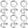 Brass Twister Clasps KK-BBC0025-17A-S-7