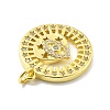 Rack Plating Brass Micro Pave Cubic Zirconia Pendants KK-D359-25G-2