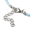 Bling Glass Beaded Necklace for Women NJEW-PH01492-01-2