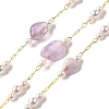 Handmade Natural Amethyst Nuggets Beaded Chains CHC-F020-03G-05-1