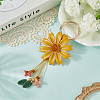 Leather and Alloy Keychain HJEW-WH20022-04B-04-3