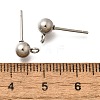 201 Stainless Steel Stud Earring Findings STAS-R156-01P-03-2