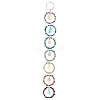 Wire Wrapped Chakra Natural Gemstone Chips Ring Hanging Ornaments HJEW-JM02620-2