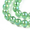 Electroplate Transparent Glass Beads Strands GLAA-T032-T8mm-AB17-3