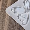 Rectangle with Butterfly Pattern DIY Pendant Silicone Molds DIY-G114-04-5