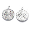 Brass Micro Pave Cubic Zirconia Pendants ZIRC-S061-171P-NF-2