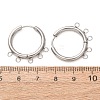 304 Stainless Steel Hoop Earring Findings STAS-D183-02C-P-2