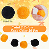 100Pcs 2 Colors Halloween DIY Doll Craft Pom Pom Yarn Pom Pom Balls AJEW-SC0003-18-2