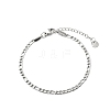 Non-Tarnish Stainless Steel Figaro Chain Bracelet PW-WG50942-01-1