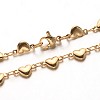 304 Stainless Steel Heart Link Bracelets BJEW-M121-03G-2