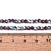 AB Color Plated Transparent Glass Beads Strands GLAA-G127-01-01K-2