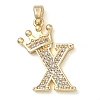 Rack Plating Brass Micro Pave Cubic Zirconia Pendants KK-D535-01X-RS-1