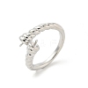 Brass Cup Peg Open Cuff Ring Settings LS-KK-G518-10P-05-1