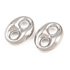 Brass Oval Links Connector Charms KK-H292-47P-01-2