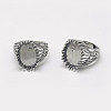 Adjustable Thailand 925 Sterling Silver Solitaire Ring Settings STER-P033-30AS-1