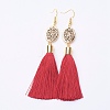 Ice Silk Thread Tassel Dangle Earrings EJEW-P142-B06-3