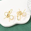 Bowknot Brass Leverback Earrings EJEW-A150-04A-G-2