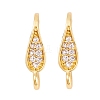 Rack Plating Brass Cubic Zirconia Earring Hooks KK-S374-05G-02-1