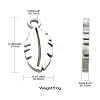 304 Stainless Steel Charms STAS-CJC0008-09P-8