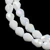 Opaque Solid Color Electroplate Glass Beads Strands EGLA-N013-P10mm-B02-3