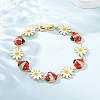 Brass Micro Pave Clear Cubic Zirconia Bangles for Women BJEW-H209-08B-G-1