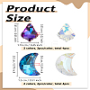 8Pcs 4 Styles Glass Pendants GLAA-LP0001-28-2
