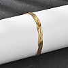 304 Stainless Steel Herringbone Chains Bracelets for Women BJEW-B137-02G-1