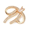 Brass Micro Pave Clear Cubic Zirconia Pendants LS-KK-N256-18G-2