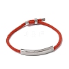 Round Nylon Milan Cord Slider Bracelet Making BJEW-L722-01P-11-1