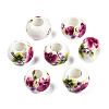 Handmade Porcelain European Beads X-CF262Y-3