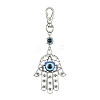 Alloy with Resin Evil Eye Pendant Decoration HJEW-JM01473-01-1